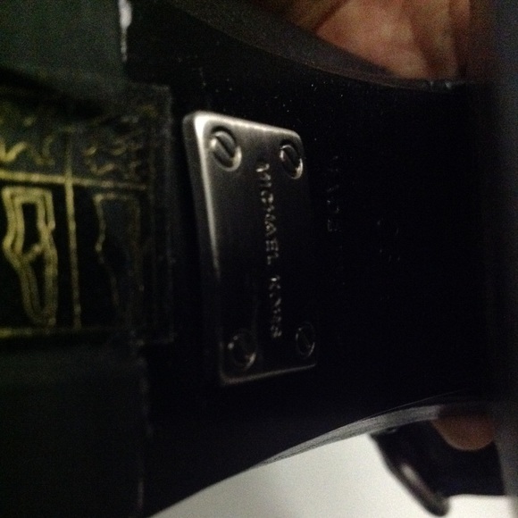 MICHAEL KORS 5.5 OPENTOE BL LEATHER SLING CHUNKY - Picture 5 of 6